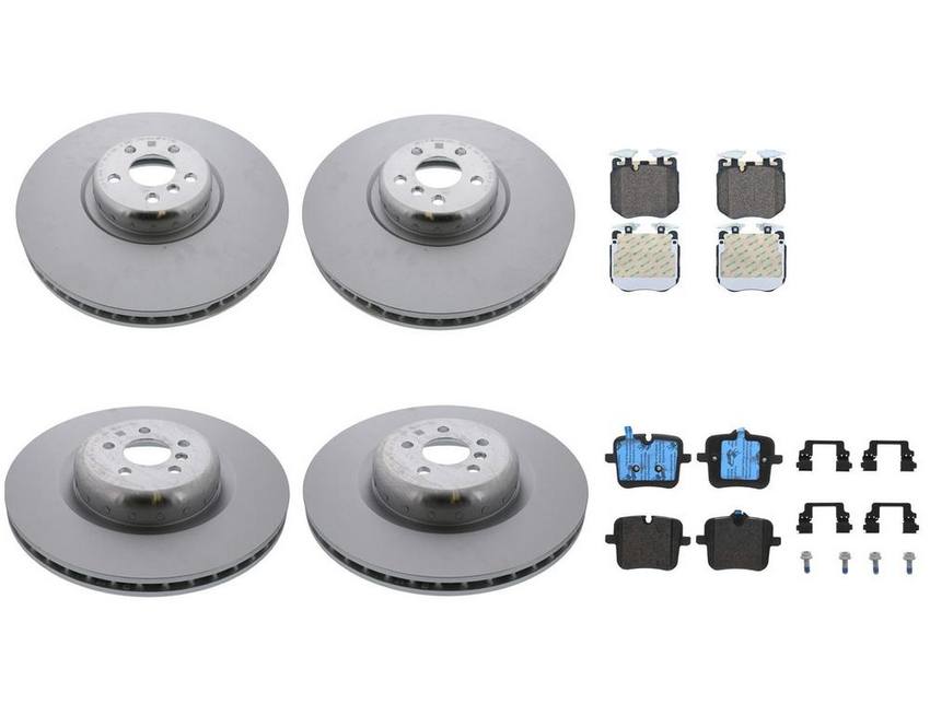 BMW Brake Kit - Pads and Rotors Front and Rear (395mm/398mm)